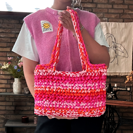 Juliana Shopper - Crochet Pattern | German & English | bag tshirt yarn