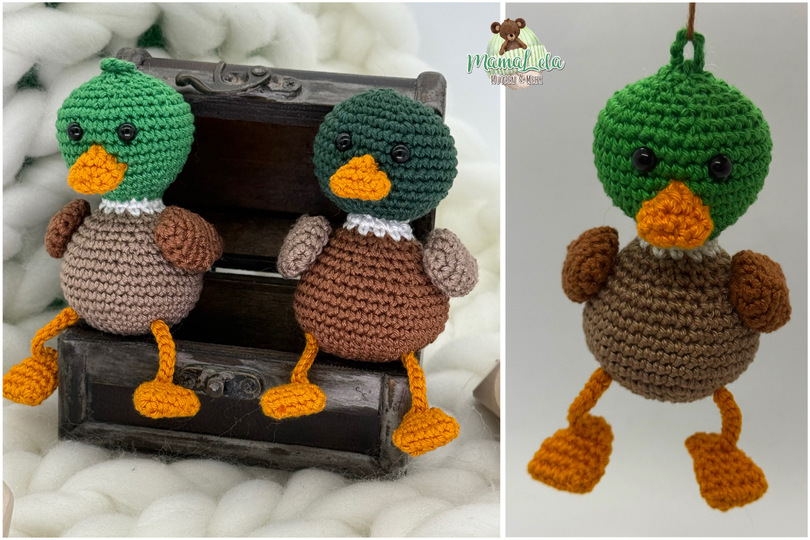 Wildente Schlenkertier, Taschenbaumler - Häkelanleitung