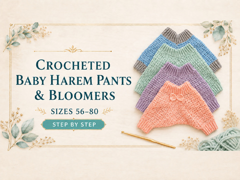 Crochet Baby Harem Pants – English Crochet Pattern PDF