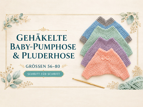 Crochet Baby Harem Pants – English Crochet Pattern PDF