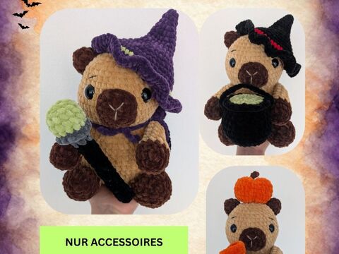 Capybara Halloween Accessoires PDF Deutsch und Englisch