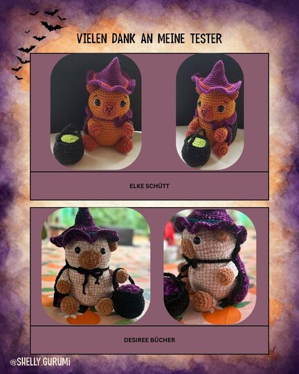 Capybara Halloween Accessoires PDF Deutsch und Englisch