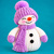 Crochet Pattern Chubby Snowman