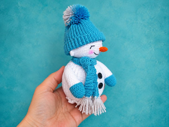 Häkelanleitung Dicker Schneemann