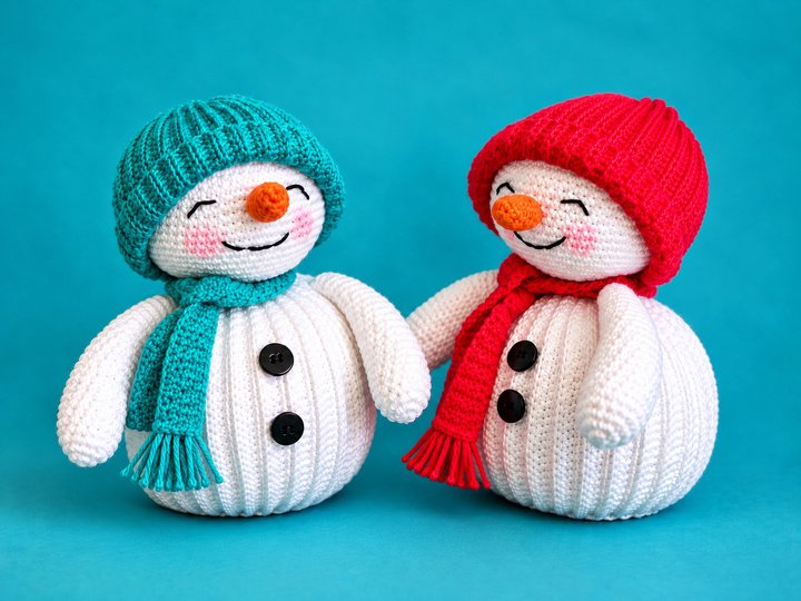 Häkelanleitung Dicker Schneemann
