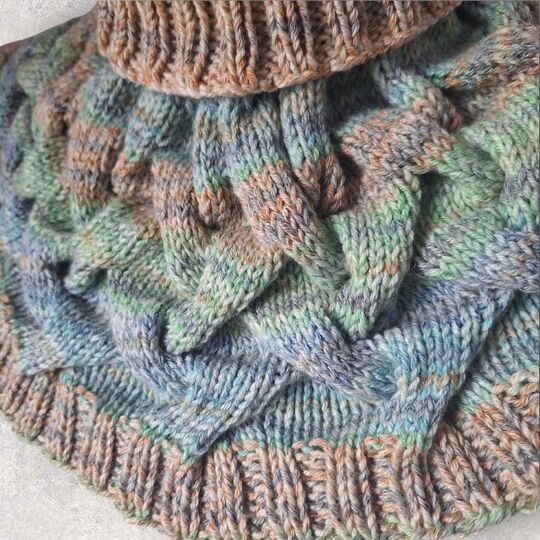 Strickanleitung Schalkragen, Kragenschal, verzopft  #388