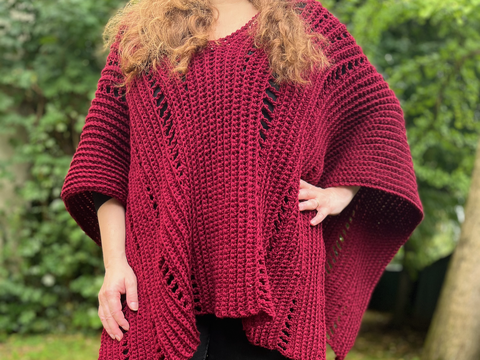 Häkelanleitung Poncho "Tessera"