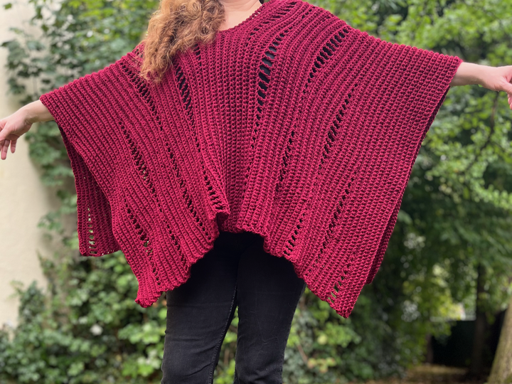 Häkelanleitung Poncho "Tessera"