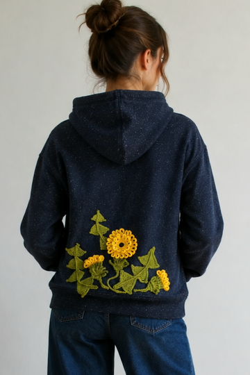 Crochet Dandelion Appliqué