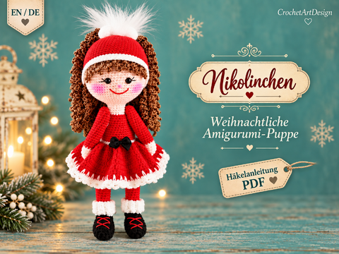 Nikolinchen – Christmas Amigurumi Doll – English Crochet Pattern PDF