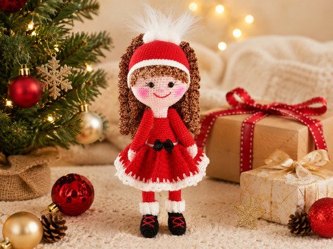 Nikolinchen – Weihnachtliche Amigurumi-Puppe | Häkelanleitung PDF