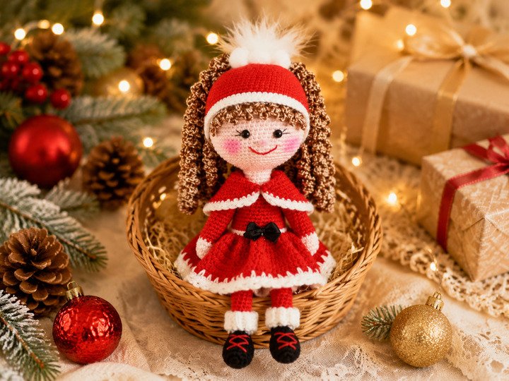 Nikolinchen – Weihnachtliche Amigurumi-Puppe | Häkelanleitung PDF