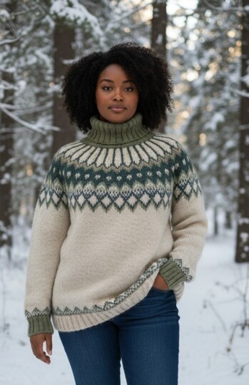 Alfheidur Nordic Earth – Islandpullover Strickanleitung