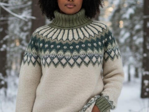 Alfheidur Nordic Earth – Islandpullover Strickanleitung