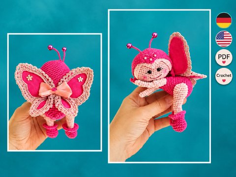Häkelanleitung Schmetterling Cynthia