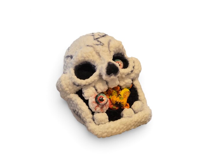 Häkelanleitung Halloweenschale Candy Devil