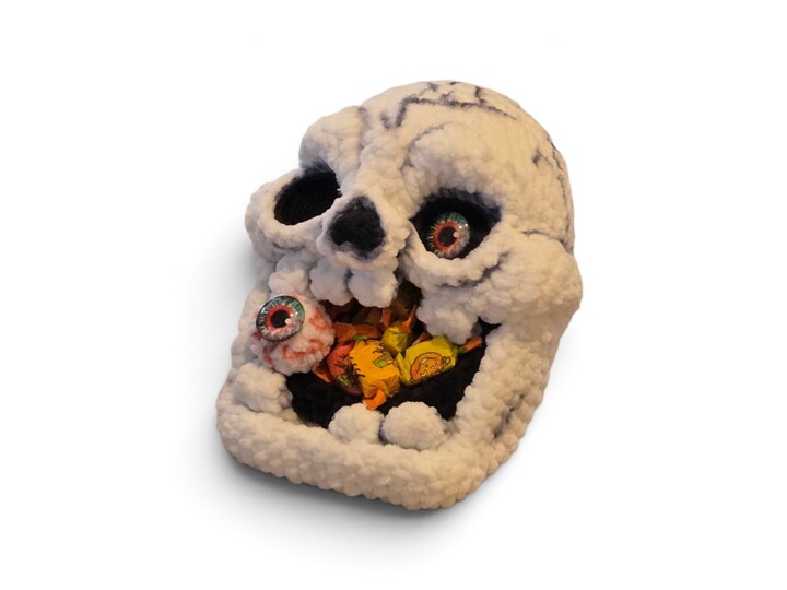 Häkelanleitung Halloweenschale Candy Devil