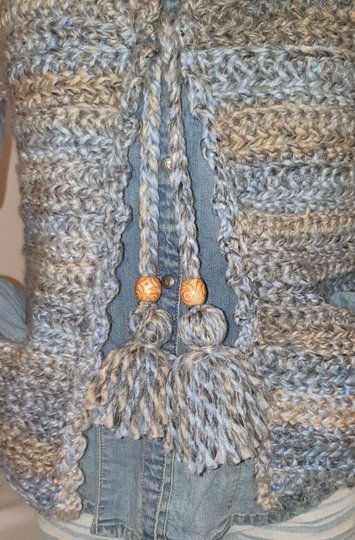 Häkelanleitung Boho Rosebud Vest Weste ohne Seitennähte für alle Gr. & Garn