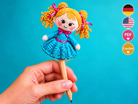 Crochet Pattern Klarissa, Pencil Puppet