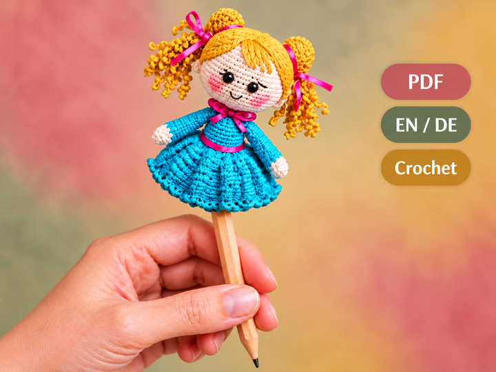 Crochet Pattern Klarissa, Pencil Puppet