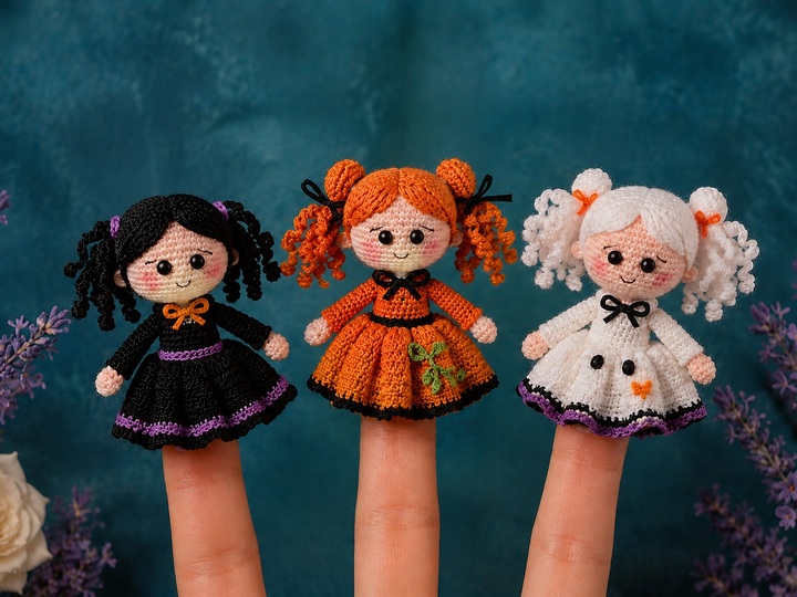 Finger Puppet / Pencil Puppet Klarissa – English Crochet Pattern as a PDF