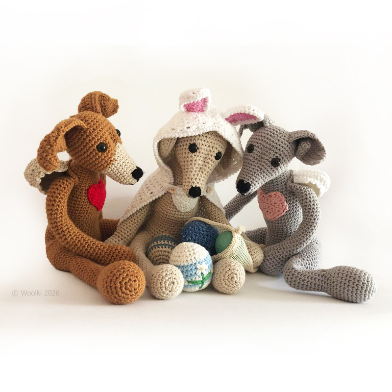 Italian Greyhound Crochet Pattern – Atis Easter Egg Hunt Amigurumi - Image 2