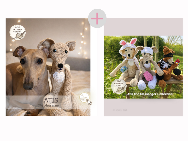 Italian Greyhound Crochet Pattern – Atis Easter Egg Hunt Amigurumi