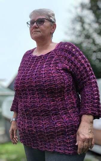 Häkelanleitung „Mareo“ – moderner RVO-Pullover für Damen