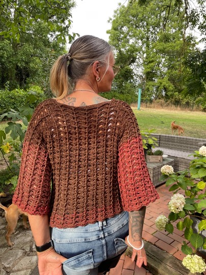 Häkelanleitung „Mareo“ – moderner RVO-Pullover für Damen