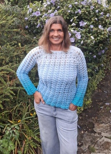 Häkelanleitung „Mareo“ – moderner RVO-Pullover für Damen