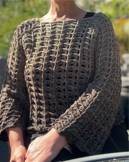 Häkelanleitung „Mareo“ – moderner RVO-Pullover für Damen