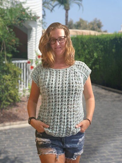 Häkelanleitung „Mareo“ – moderner RVO-Pullover für Damen