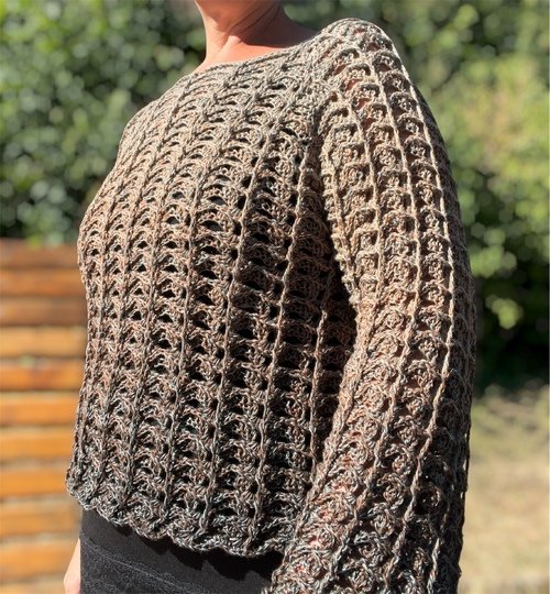 Häkelanleitung „Mareo“ – moderner RVO-Pullover für Damen