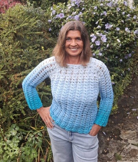 Häkelanleitung „Mareo“ – moderner RVO-Pullover für Damen