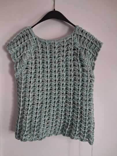 Mareo Sweater – a top-down raglan with a striking textured pattern