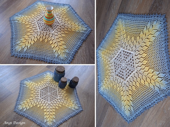 Häkelanleitung Tischdecke "Hexagon"
