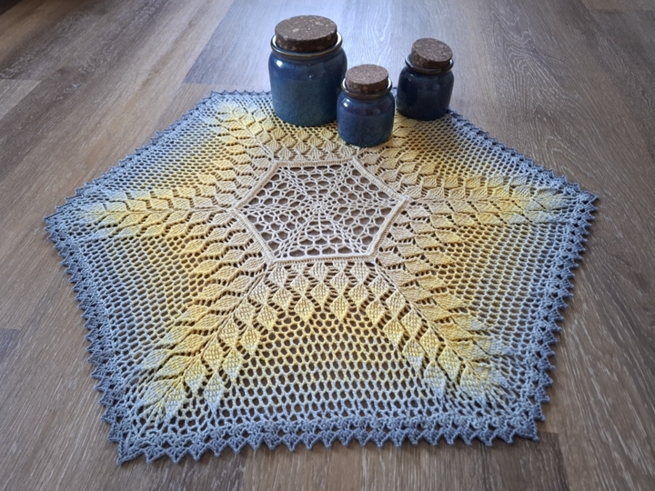 Häkelanleitung Tischdecke "Hexagon"