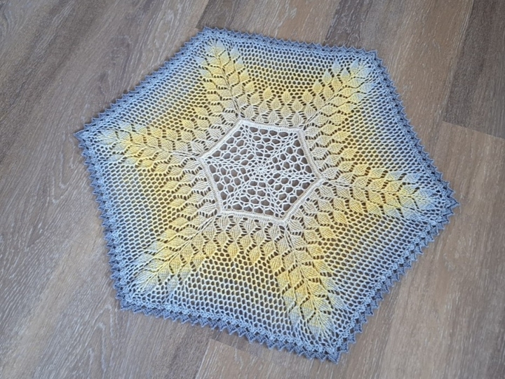 Häkelanleitung Tischdecke "Hexagon"