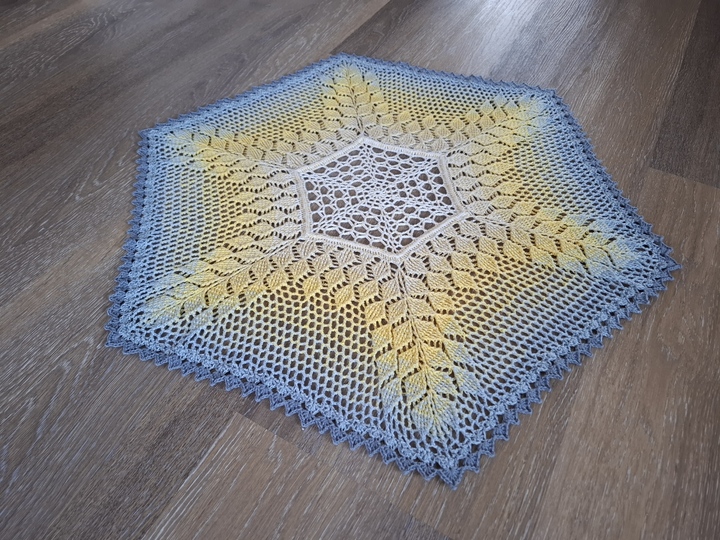 Häkelanleitung Tischdecke "Hexagon"