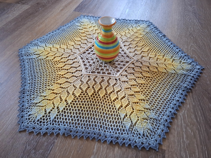 Häkelanleitung Tischdecke "Hexagon"