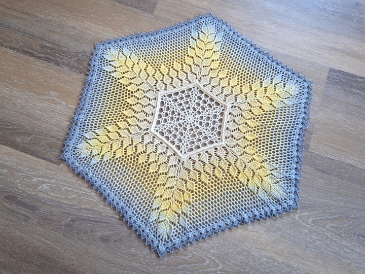Häkelanleitung Tischdecke "Hexagon"