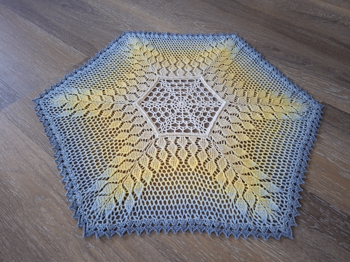 Häkelanleitung Tischdecke "Hexagon"