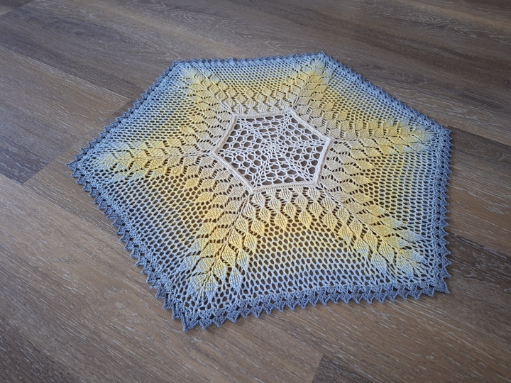 Häkelanleitung Tischdecke "Hexagon"
