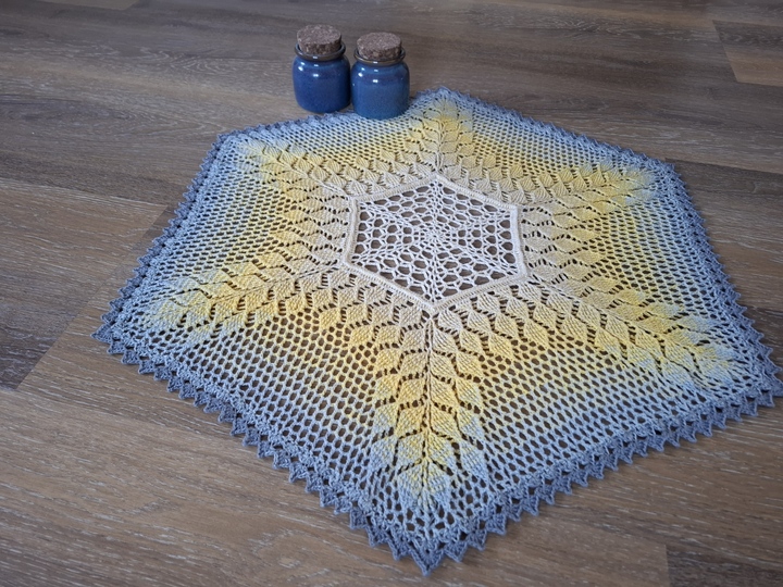 Häkelanleitung Tischdecke "Hexagon"