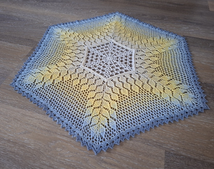 Häkelanleitung Tischdecke "Hexagon"