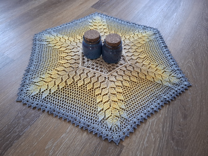 Häkelanleitung Tischdecke "Hexagon"