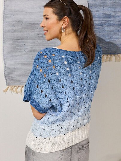 PULLI ILIANE … MIT ZOPFMUSTER GESTRICKT