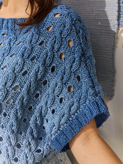 PULLI ILIANE … MIT ZOPFMUSTER GESTRICKT
