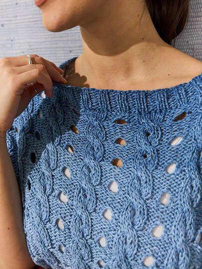 PULLI ILIANE … MIT ZOPFMUSTER GESTRICKT