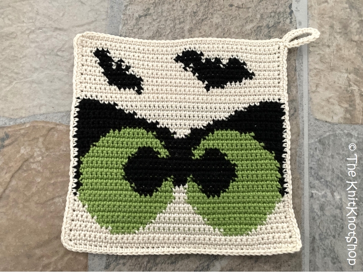 Häkelanleitung Topflappen Set Halloween